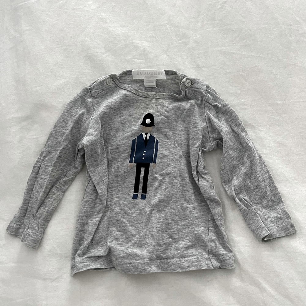 Burberry cotton long sleeve size 6 months
